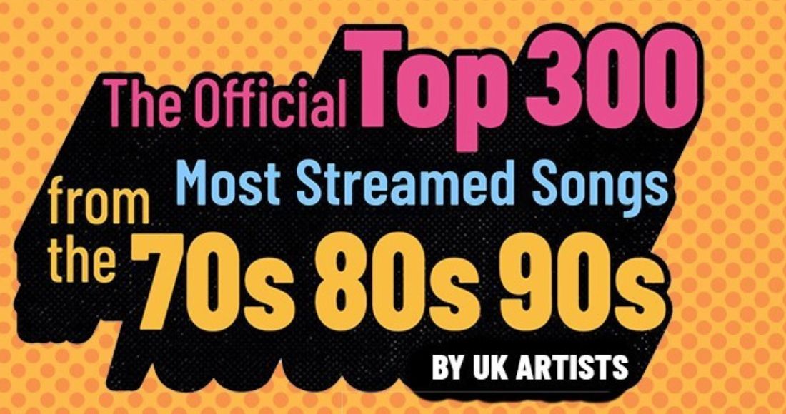 The Top 300 Most streamed Songs By UK Artists From The 70s 80s And 90s 